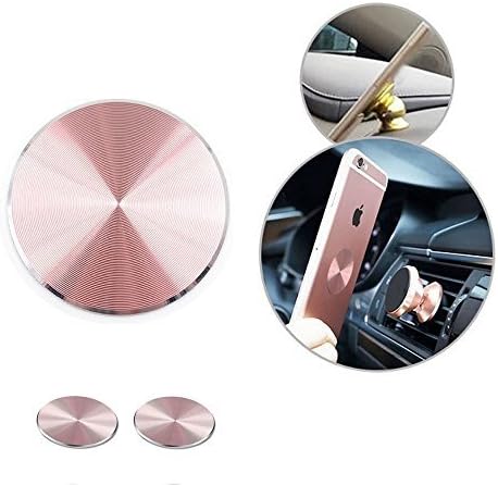 Zittop Adhesive Metal Plate Mounting Kits Stickers Discs Magnetic Patch Compatible with Air Vent Magnetic Car/Vehicle Mount Holder Especially for iPhone 6S 7 7plus (2pack-Rose Gold)