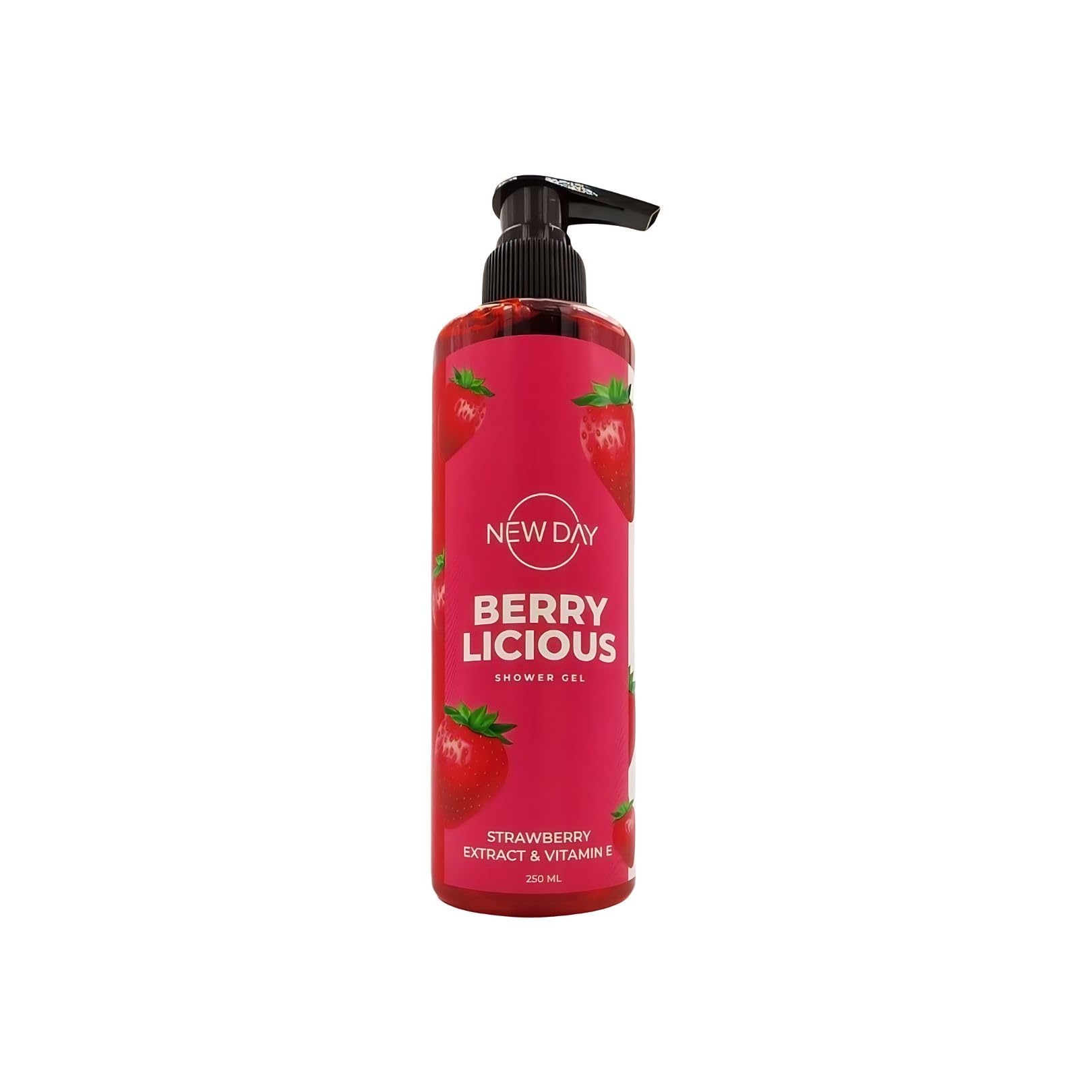 Berrylicious Shower Gel For All Skin | Shower Gel Infused With Strawberry Extracts and Vitamin E | Moisturizing Body Wash For Smooth & Clean Skin, 250 ml
