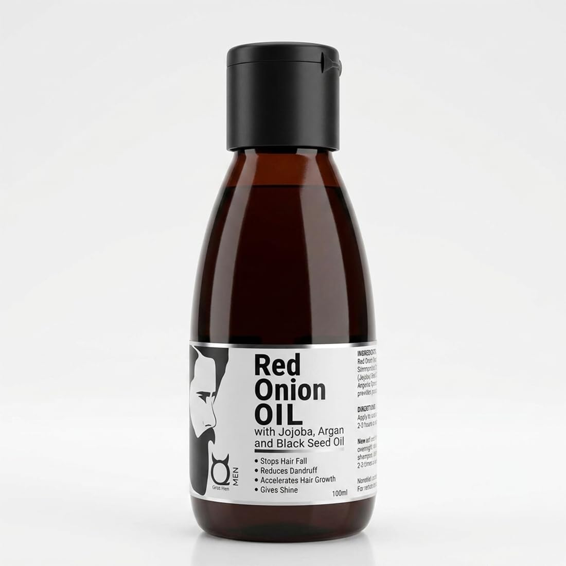 Qraa Men Red Onion Hair Oil-With Jojoba,Argan & Black seed oil, 100 ml-image-23