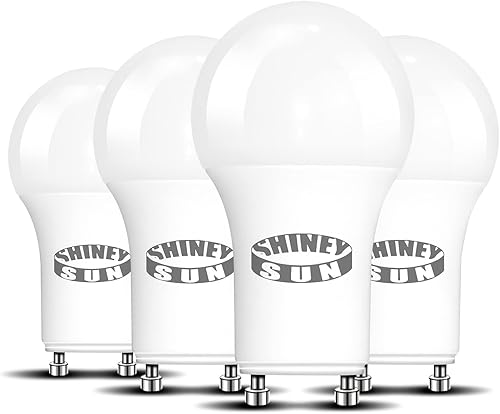 Bombilla LED GU24 regulable, luz diurna de 5000 K, 12 W (equivalente a 100 W), 1200 lúmenes, bombillas LED en forma A19, base de pin GU24 con dos