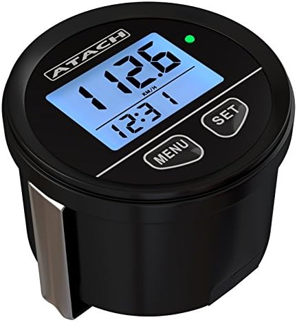 ATACH 60mm Digital GPS Speedometer with backlight display and high speed recall for car, motorcycle, marine and UTV (Black/Black Bezel)