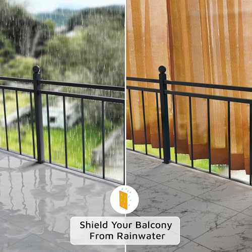 Image of HIPPO High Density Polyethylene 150 GSM Outdoor Loop Curtains Sun Blocking, UV Protection, Light-Filtering Balcony Curtain (Beige, 3FTX8FT, 1PC)