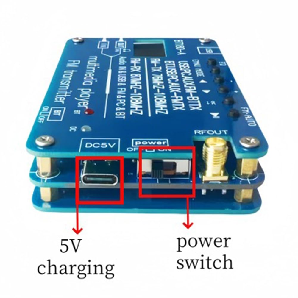 Reproductor Bluetooth Multifunción de Radio FM, Transmisor de Modulación de Frecuencia FM, Convertidor Adaptador de Radio de Coche A Bluetooth