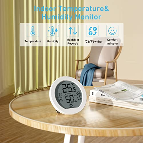 Secrui KR-TH1-WH Digital Hygrometer Thermometer For Room Temperature Humidity Meter Indoor Thermometer Accuracy Calibration Lcd Temperature Sensor thumb #1