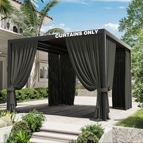 10'×10' Gazebo Outdoor Universal Replacement Privacy Curtain (Curtain Only)