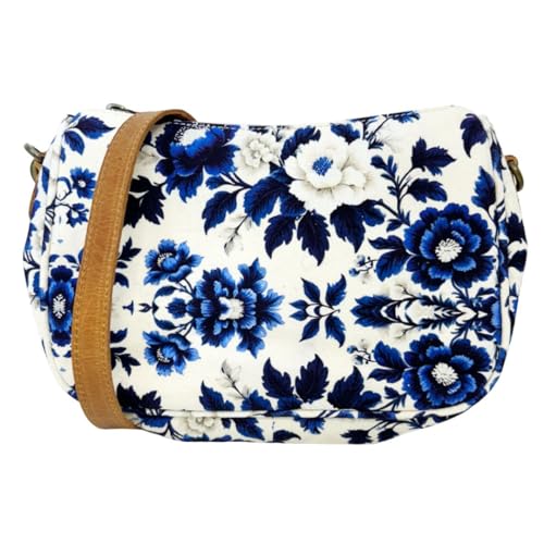 Myra Bag Floral Print Crossbody - Boho Vintage Shoulder Purse for Women