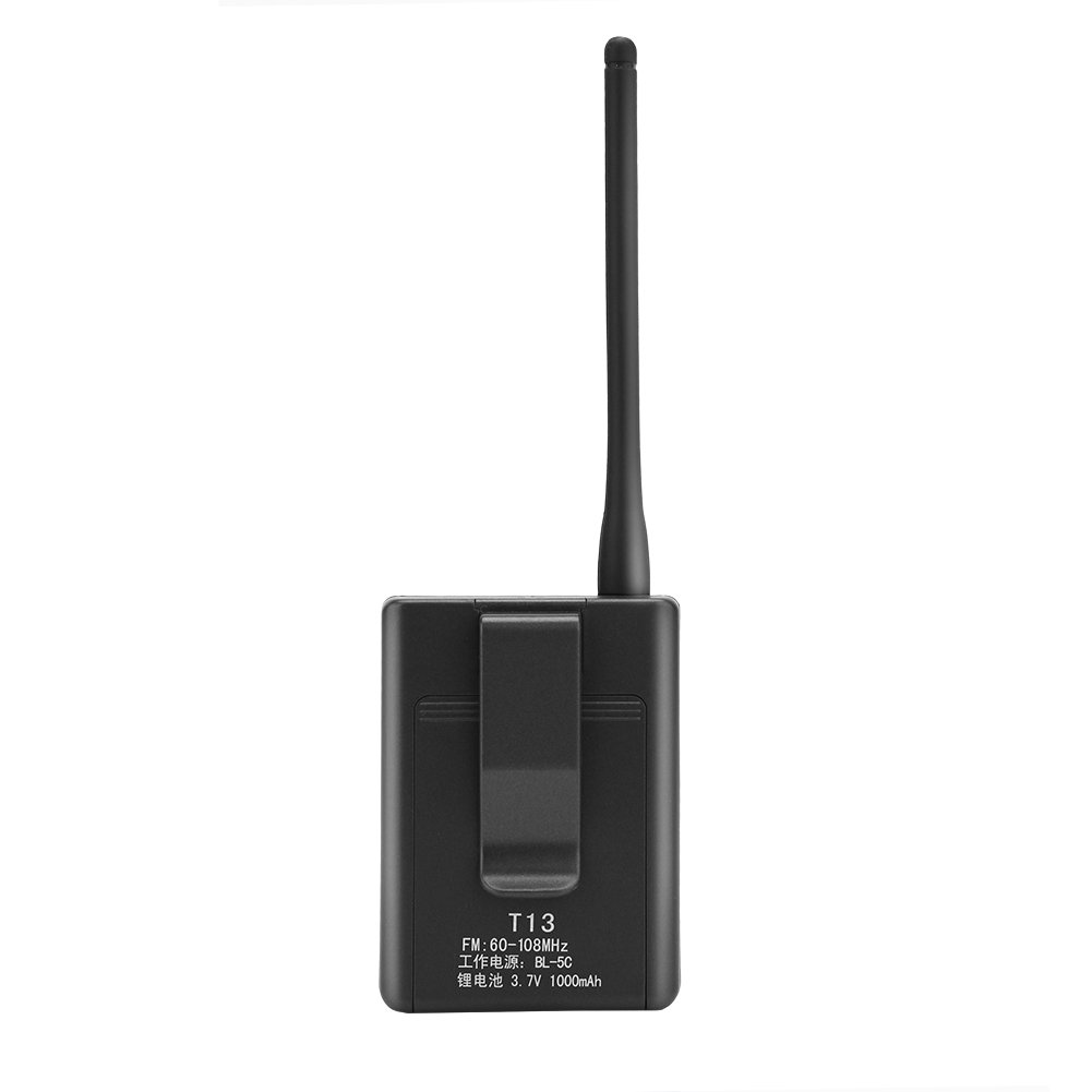 fosa Émetteur Audio sans Fil stéréo Adaptateur de Radio-Diffusion Portable FM Noir avec antenne spéciale, Bluetooth, USB, Alimenté par pile