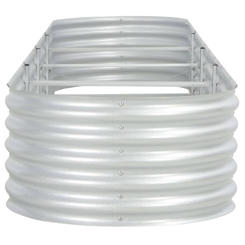 Generic Podwyższona Grządka Ogrodowa ze Stali Ocynkowanej, Metalowa Donica do Ogrodu, na Balkon, Taras i Podwórko, Grządka do Sadzenia Warzyw, Kwiatów, Roślin (400 x 80 x 44 cm)