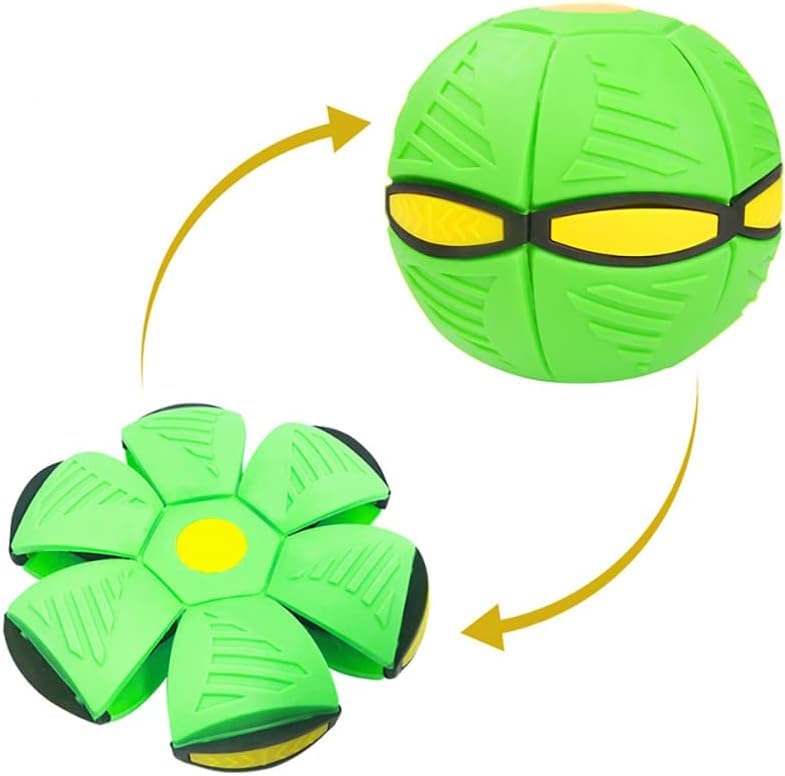 UFO Magic Ball,Portable Glowing Flying Toys Creative Fly Saucer Stomp Magic Balls,Decompression Flying Flat Throw Disc Balls Toy for Childrens Outdoor Sports Kids Gift (Pink) (Green)-image-30