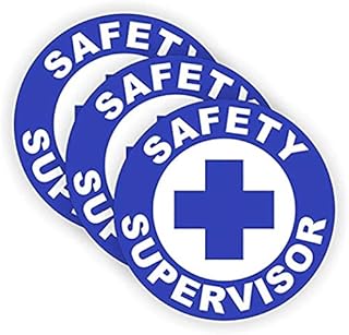 Safety Supervisor Hard Hat Sticker/Helmet Decal Label Lunch Tool Box