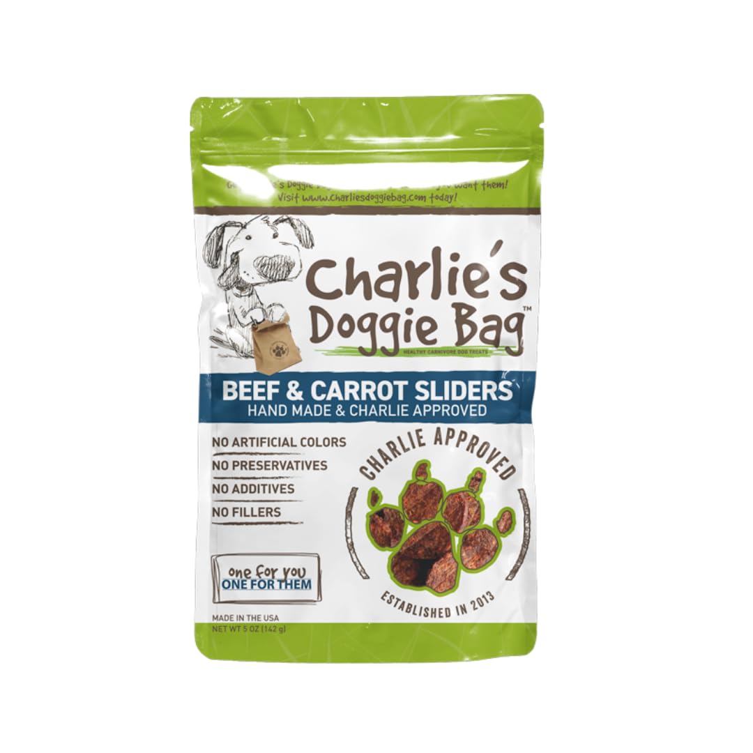 Charlie's Doggie Bag - All Natual Dog Treats - Beef & Carrot Sliders