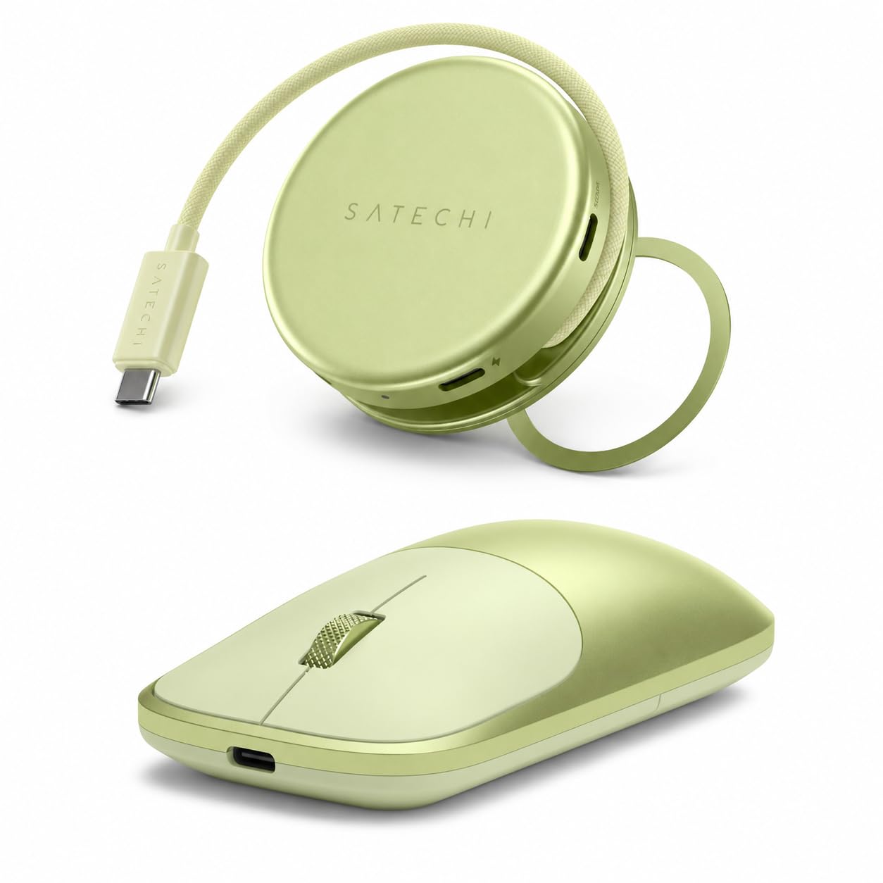 Satechi Bundle Mouse Wireless Slim EX e Hub USB-C OntheGo 5 in 1 (Giallo Agrume) Bundle