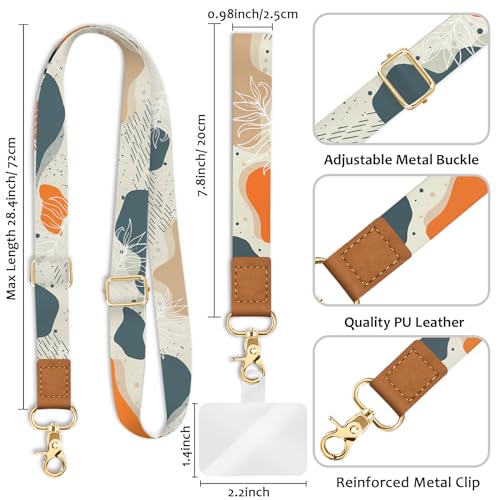 Image of Piefly Cell Phone Lanyard Crossbody Wrist Strap Adjustable for Women Boho | Travel Daily Cruise, Around the Neck, Hands-free, Universal, Fit Keys ID badge, Accessories, Compatible with Most Smartphones