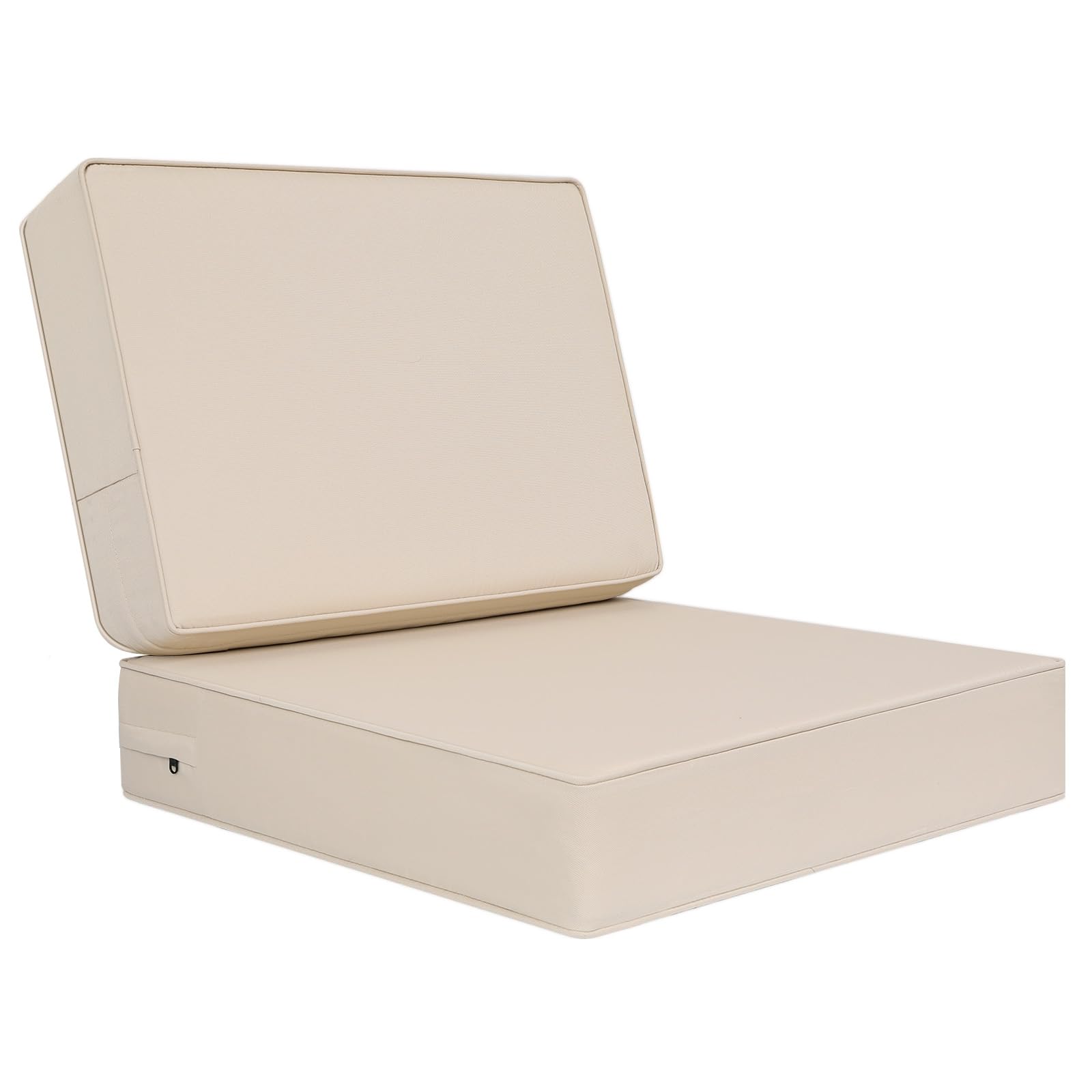 AAAAAcessories Outdoor Deep Seat Cushions, Foam Pillow, Waterproof, Fade-Resistant Patio Furniture Replacement Cushions, 24" x 24" x 5", Beige