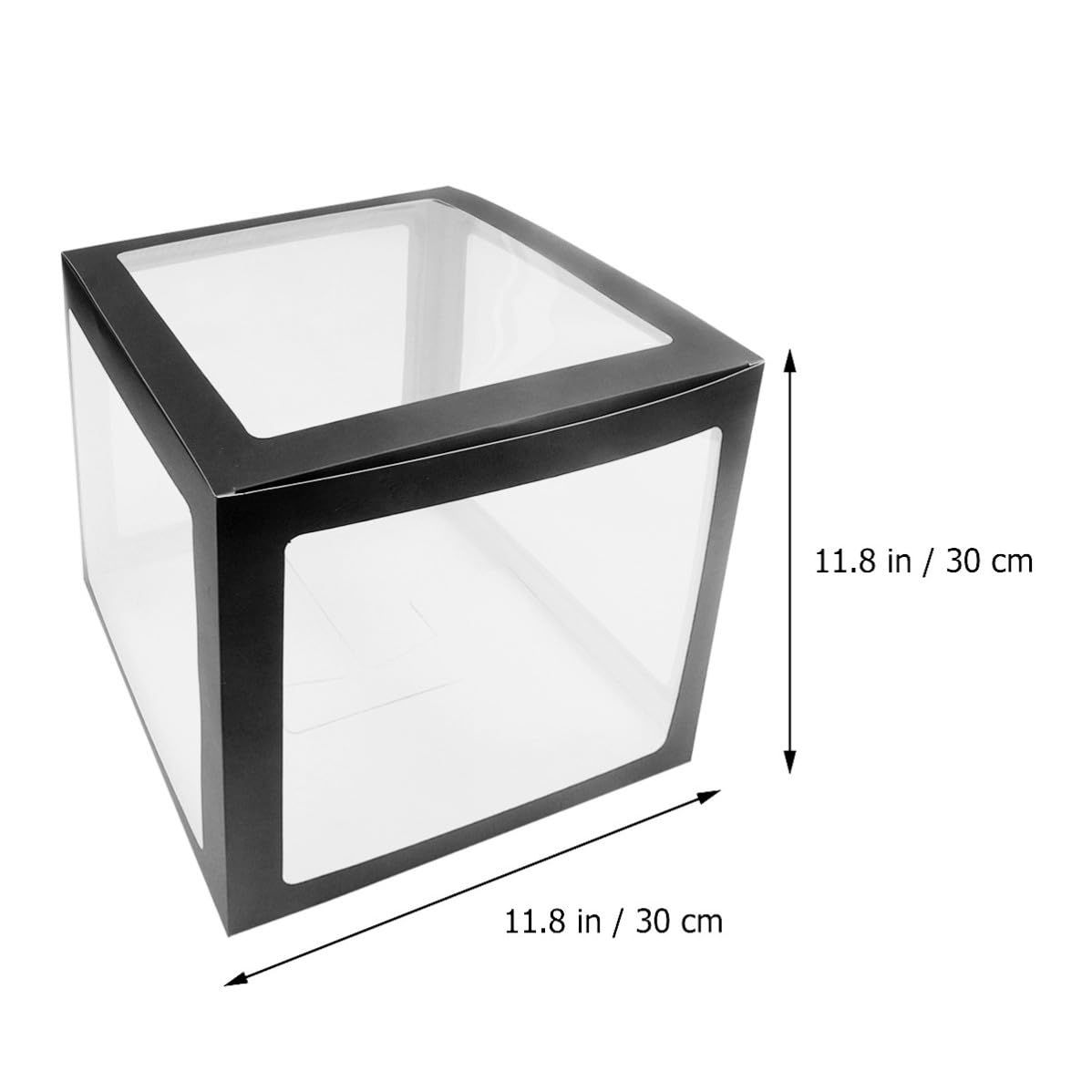 Transparente Schwarz Ballonbox 4 mit Stück aus Aluminiumfolie Ballonschutz Stilvolle für Hochzeits und Partydekoration