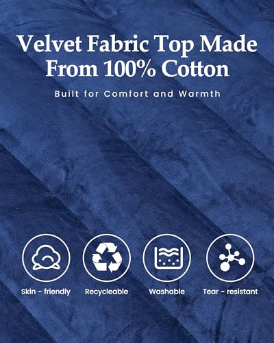 Image of Inflatable Camping Sleeping Pad, Portable Single Mattress & pillow - Blue