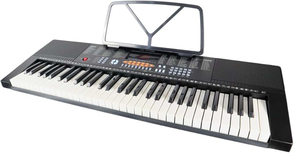 teclado musical 61 teclas 300 timbres e ritmos