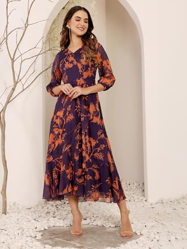 Image of Miss Chase Women's Round Neck Cap Sleeves Lace Knee -Long Skater Dress