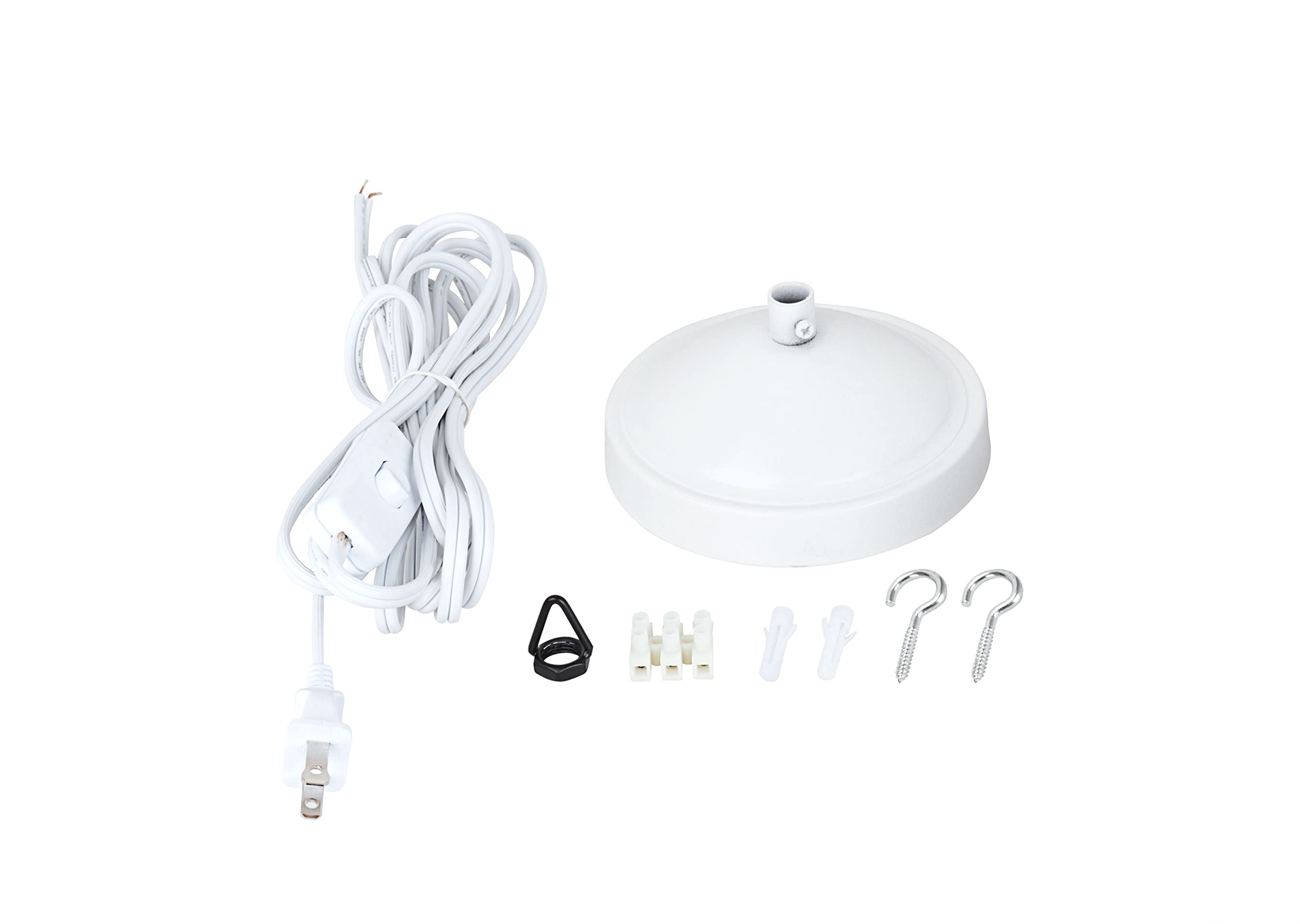 Aspen Creative 21042A Chandelier Plug-in Conversion Kit with 14-Foot Cord White