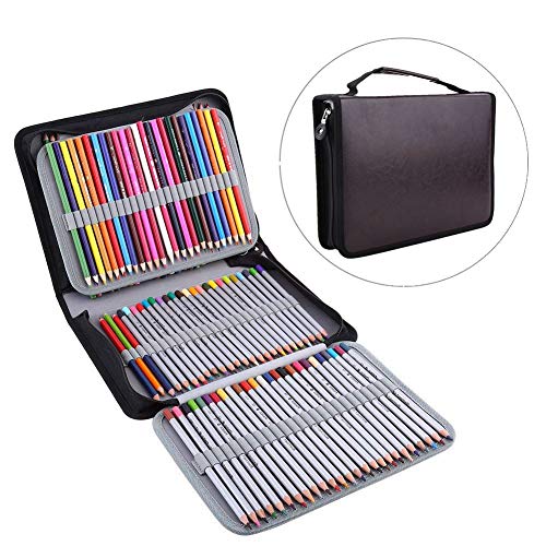 Bewinner Trousse à Crayons 150 emplacements en Similicuir avec Fermeture Éclair pour Ranger et protéger Les Crayons, Excellent pour Les Amateurs d'art et Les Artistes – vue 2