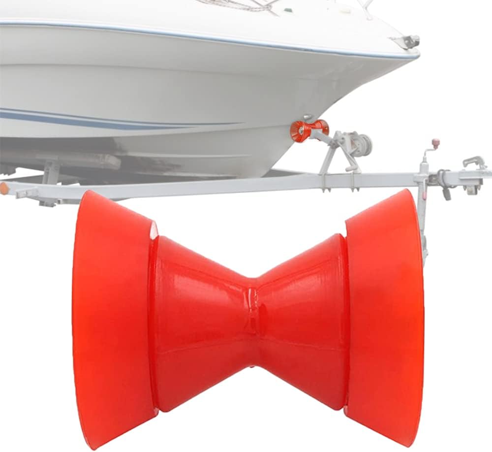 3" Marine Trailer Poly Bow Roller, 1/2" Shaft Non-Marking Assembly with End Cap for Stopping Boat Trailer