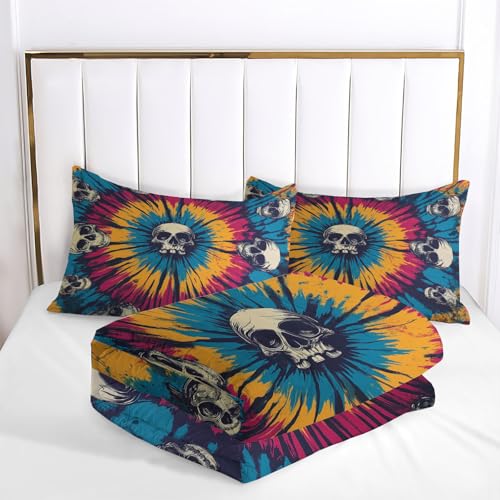 Couette bleu jaune réversible en duvet 200 GSM couverture microfibre 4 saisons