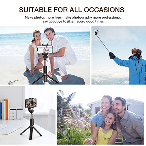 Humixx Bastone Selfie Treppiede 3 in 1 Estensibile...