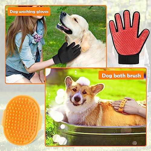 Upgrade Dog Washing Hose Attachment, 8 Spray Patterns PupJet Dog Wash with 3.5oz 100cc Soap Dispenser, Dog Washing Gloves, Dog Bath Brush, Suitable for Watering Plant, Patio, Cleaning, Showering Pet Upgrade Dog Washing Hose Attachment, 8 Spray Patterns PupJet Dog Wash with 3.5oz 100cc Soap Dispenser, Dog Washing Gloves, Dog Bath Brush, Suitable for Watering Plant, Patio, Cleaning, Showering Pet