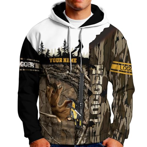 Personalized Logger Shirts for Men, Custom Chainsaw T-Shirt, Tree Climber Arborist Shirt Gifts for Loggers & Woodworkers2