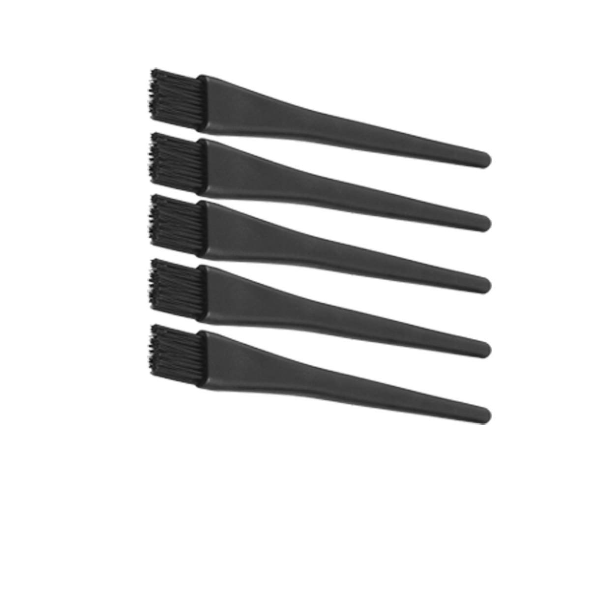 Aexit 5 Pcs Cleaning Brushes 1.5 x 0.5cm Black Plastic Round Handle Anti Static Antistatic Brushes ESD Brush