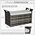 Brightpeak 90 Gallon Patio Storage Bench, Outdoor Wicker Deck Box with Cushion, PE Rattan Box with Handles (Grey)