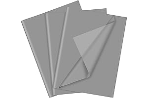 PLULON 60 Sheets Grey Gift Tissue Paper for Versatile Use