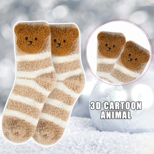 Image of Benefeet Sox Womens Fuzzy Socks Girls Cute Slipper Sock Funny Fluffy Winter Warm Soft Cozy Plush Indoor Sleep Sock