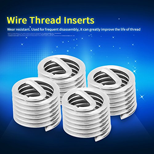 m6 helicoil kit 6mm helicoil 304 stainless steel 100 pcs 304 stainless steel screw wire sleeve thread repair insert assortment kit m6x10x15d