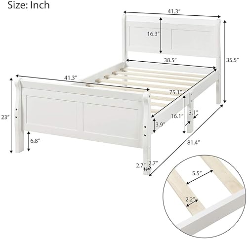 Miniatura 2 de Marco de cama doble con plataforma y cajones de almacenamiento y cabecero, base de colchón de plataforma de maderasoporte de listones de maderano