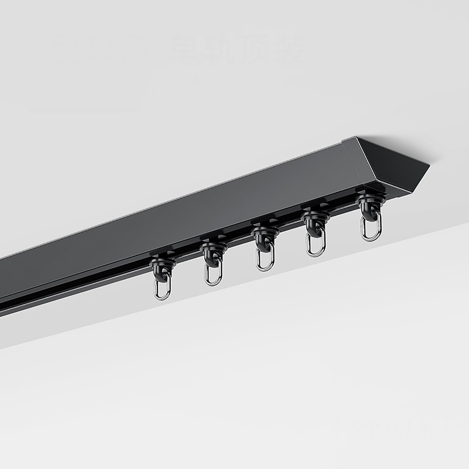 Ceiling Mount Curtain Track - Aluminium Alloy Rail For Room Divider Or Shower, Pre-drilled Holes, White - View #13
