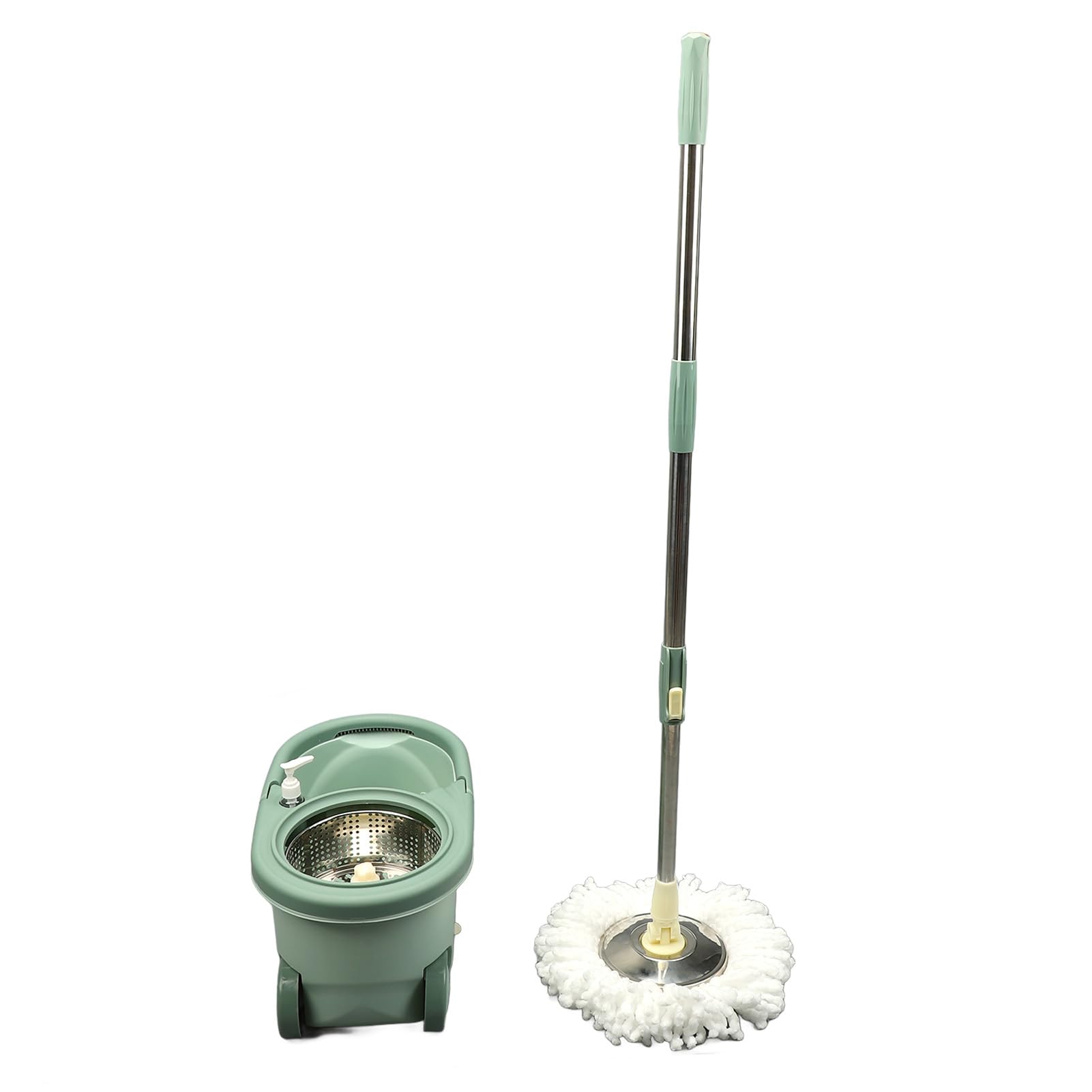 Generic de Cubo de Fregona Giratoria para Limpieza de Suelos sin Esfuerzo en el Hogar y la Oficina - Cabezales de Fregona Reutilizables Lavables - Limpieza Profunda para Madera Dura y Azulejos