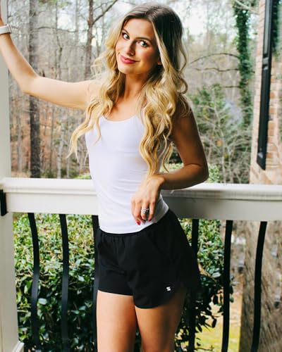 Stelle Womens 3" Running Shorts Mesh Liner High Waisted Workout Shorts Quick Dry Dolphin Athletic Shorts with Pockets2