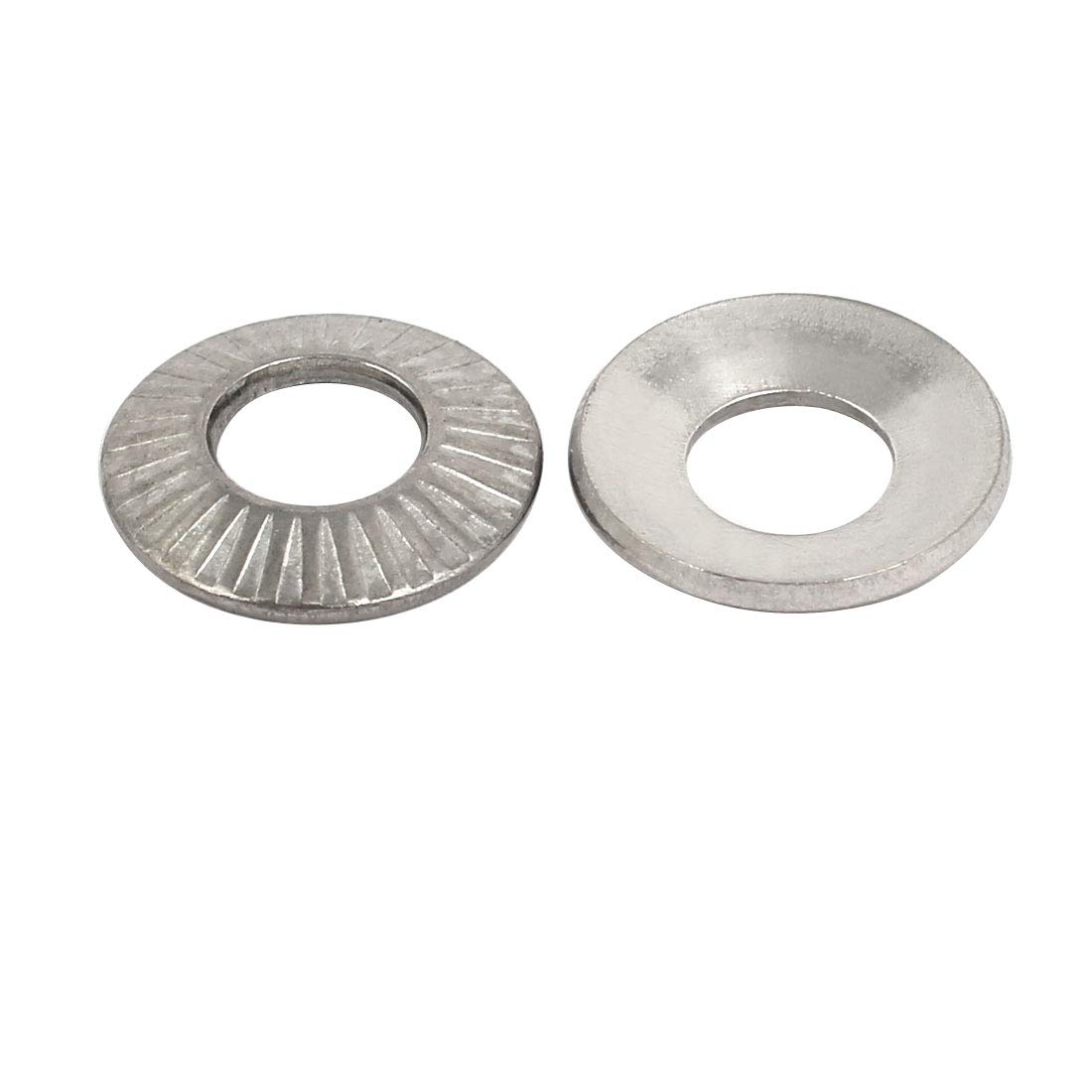 Aexit M6 304 Quality Parts Stainless Steel Wedge Locking Washer Silver Tone 10pcs Model:37as308qo499