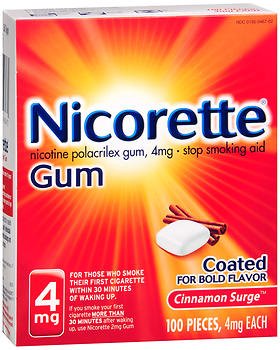 Nicorette Gum 4mg Cinnamon Surge - 100 ct, Pack of 3