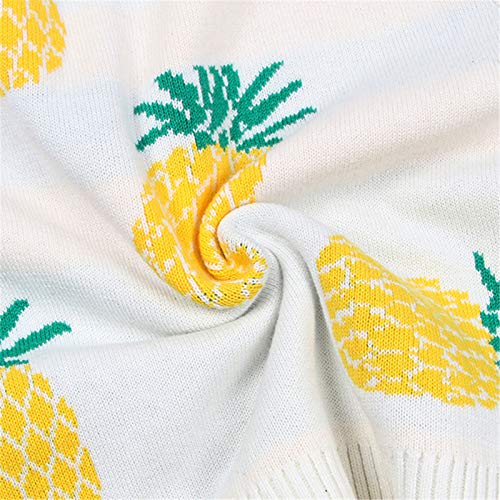 Spring Girls Cardigans Pineapple Print Kids Sweater Toddler Cardigan Sweaters Single Breasted Girls Clothing4