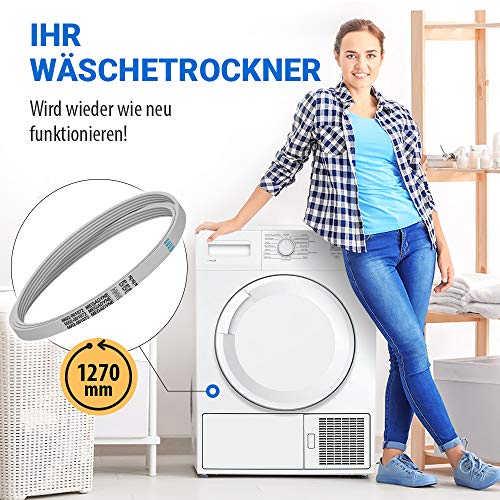 VIOKS Keilriemen Keilrippenriemen 1270 J5 1270J5 Riemen Antriebsriemen Trockner für Waschmaschine Wäschetrockner AEG Samsung Whirlpool Bauknecht