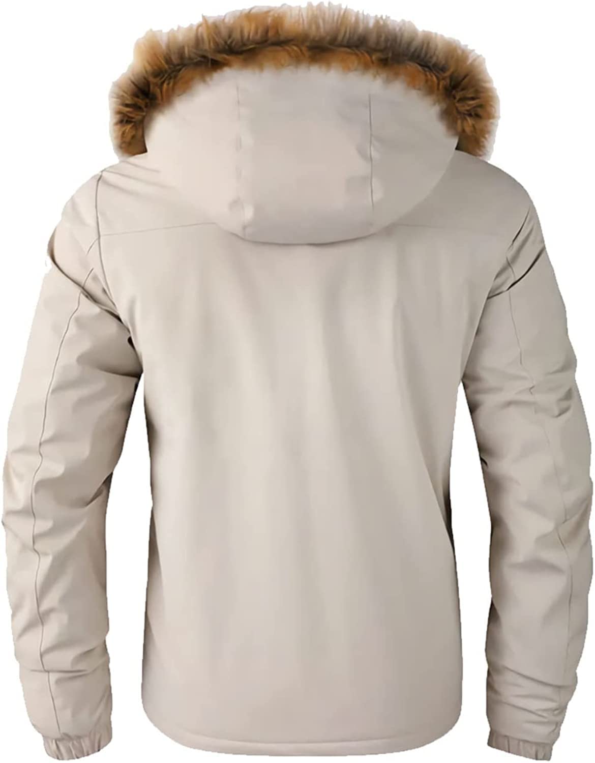 Giacca Invernale da Uomo con Zip Trapuntata Giacca di Fodera Plaid Calda Giacca di Flanella con Cappuccio Cappotto Invernale Giacca Impermeabile con Cappuccio da Uomo Giacca Sci