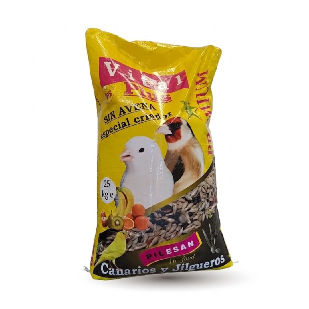 Piumer Vital Plus Mezcla de Semillas sin Avena para Canarios y Jilgueros, 25 kg
