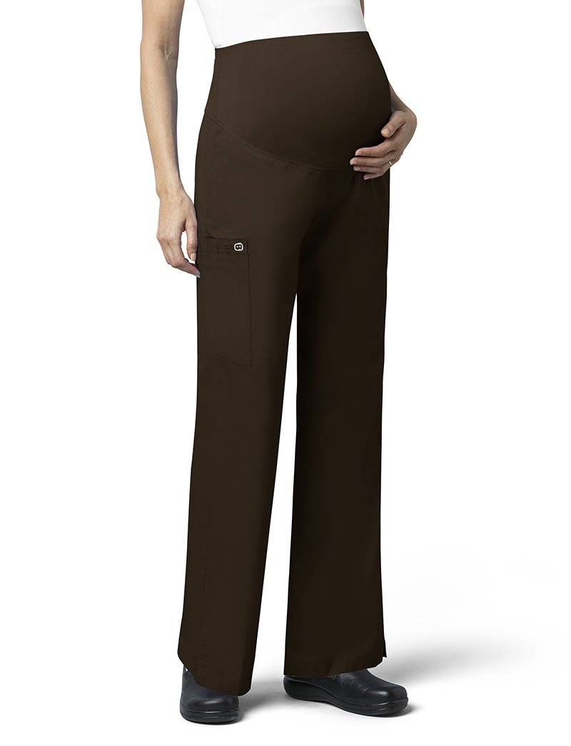 WonderWink Womens Wonderwork Maternity Pant Chocolate Large
