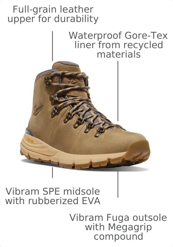 Image of Danner Mountain 600 Hiking Boots for Women - Waterproof, Durable Suede Upper, Breathable Lining, Triple-Density Footbed & Vibram Traction Outsole