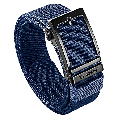 Fairwin Navy Mens Belts Casual Dress Belts For Men’s Woven Adjustable Canvas Belt Casual For Golf Jeans Shorts Belts Men #TOP14