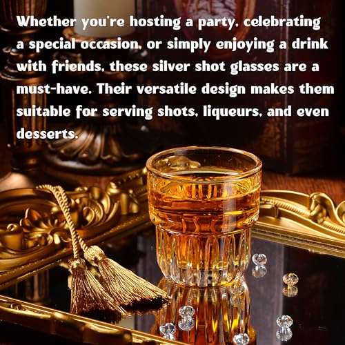 Shot Glasses, 3oz Heavy Base Shot Glass Set of 6/Clear Shot Glasses/Cordial Glasses/Sherry Glasses - Image 5