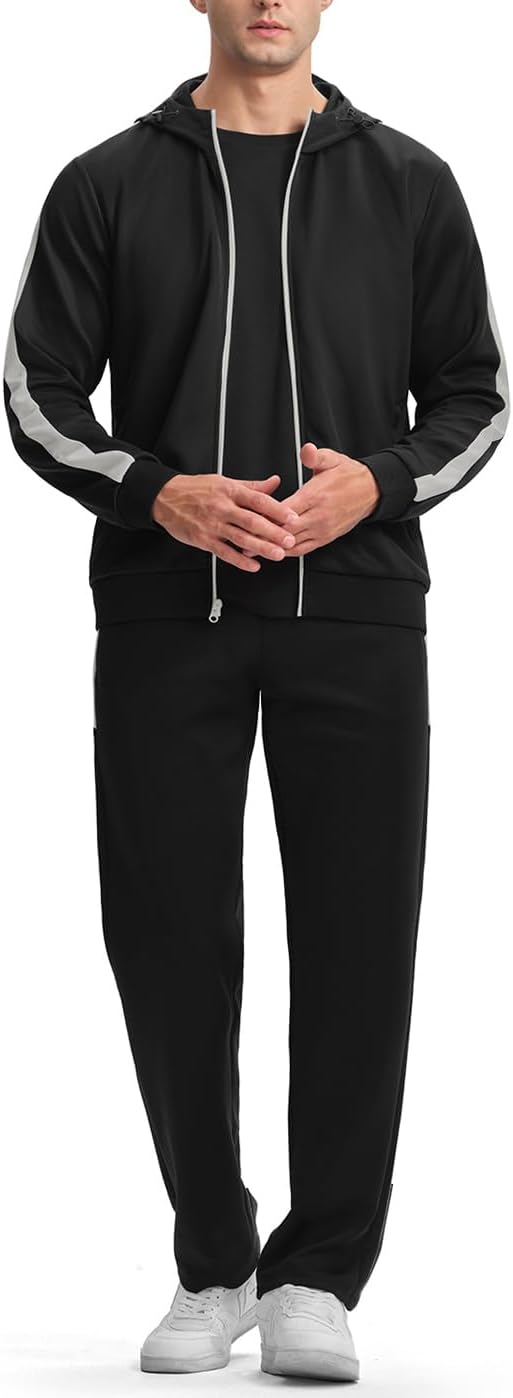 YSENTO Men's Tracksuits Outfits 2 Pieces Jogger Sets Jogging Track Sweat Suits Workout Warm Up Sweatsuit - Image 2