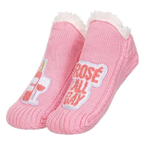 Image of ZYZX Cute Fuzzy Slipper Socks - Winter Warm Funny Non-Slip Knit House Socks With Grips - Fleece-Lined Fluffy Bed Socks for Women - Gifts